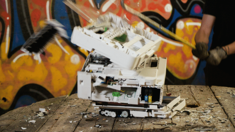 Printer w Crowbar